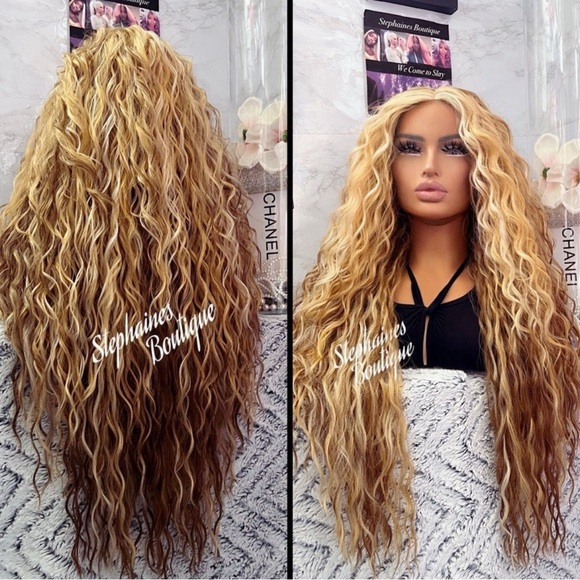 Human Hair Blended Lace Front Lace Part Wig